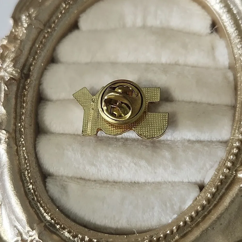 Festive JOY Enamel Pin Vintage